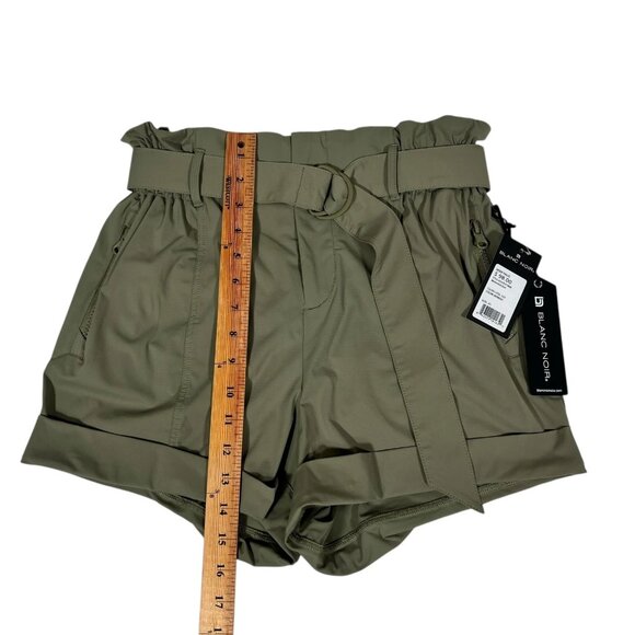 Blanc Noir Womens Mermaid Green Zipped Pocket Utility Belted Shorts Size XS - Picture 13 of 13